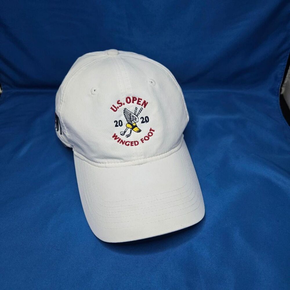 2020 US Open Winged Foot Golf Hat White Ahead Performance Mid Fit Cap